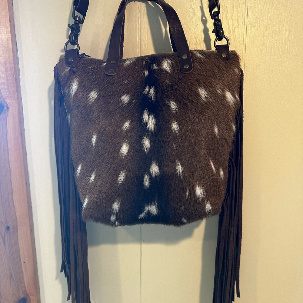 Jills Homestead Midwestern Axis Leather Tote Purse